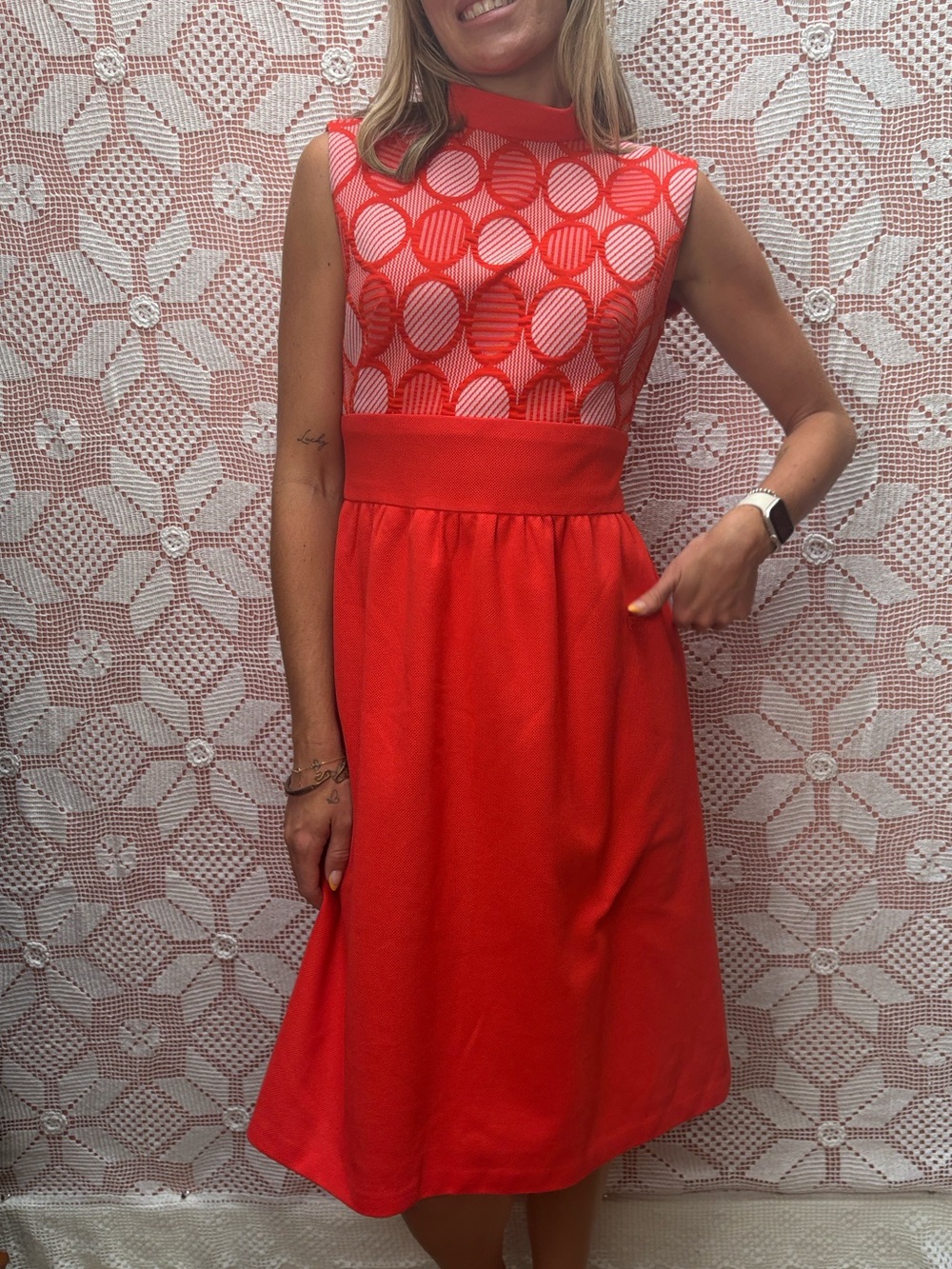 Vintage 1960s/70s Leiter’s Mod Knit Dress - Picture 1 of 12